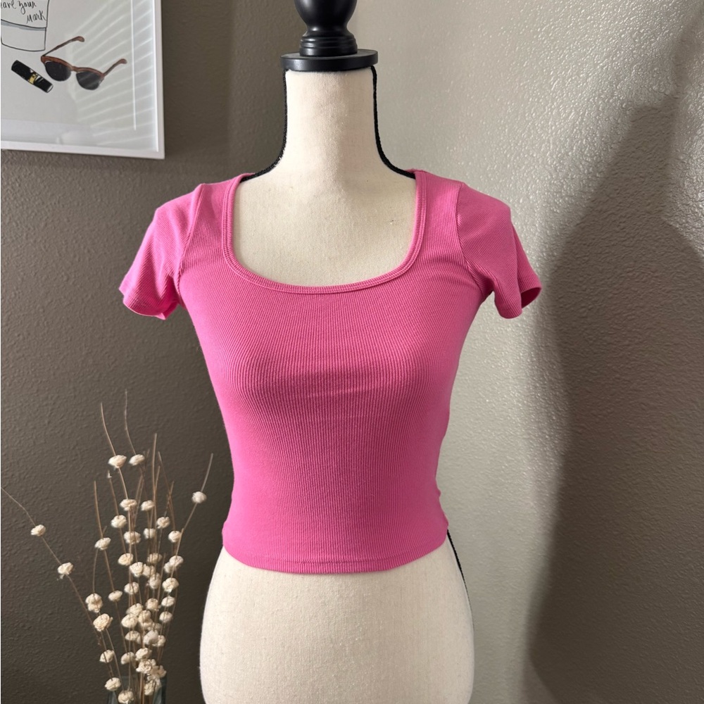 Hollister Ribbed Pink Women's Crop Top